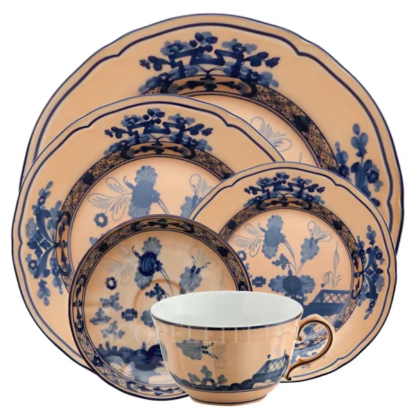 ginori 1735 oriente italiano cipria 5 piece place setting