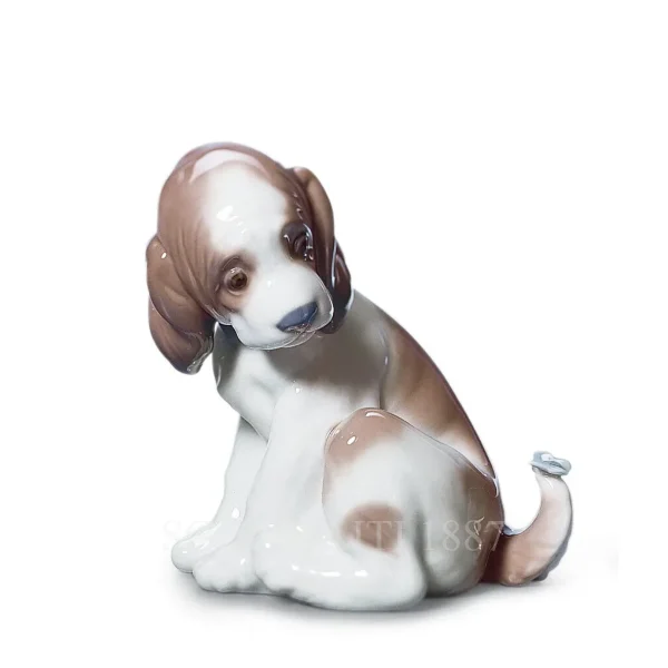 lladró gentle surprise dog porcelain figurine