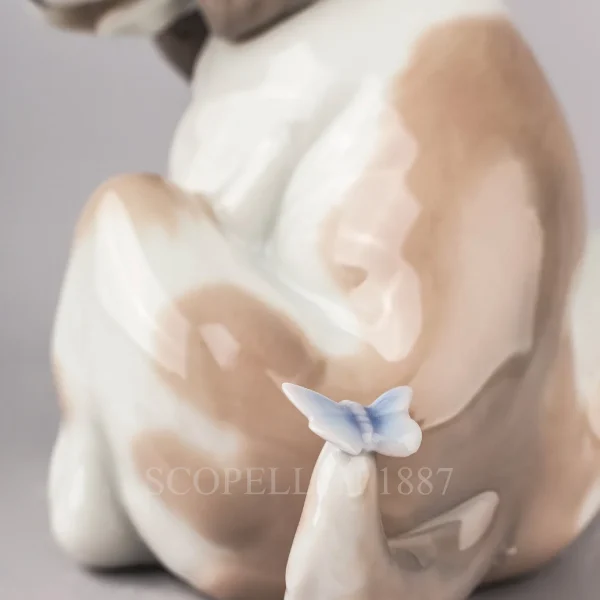 lladró gentle surprise dog porcelain figurine