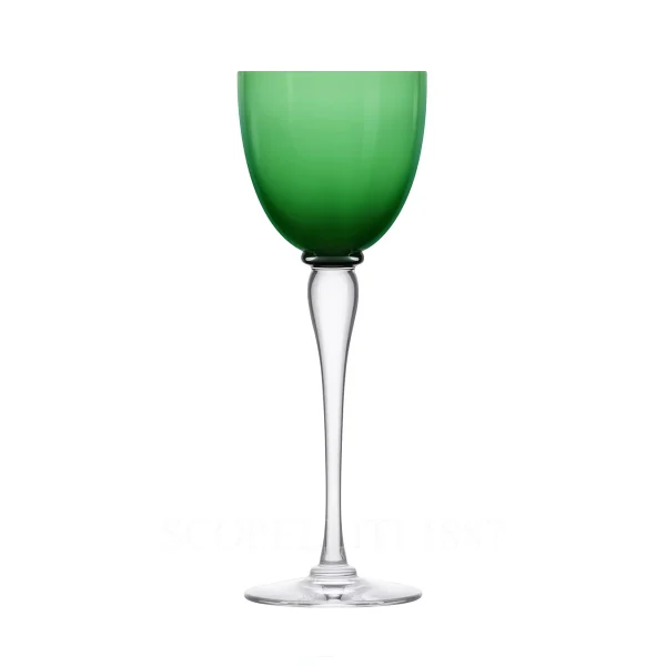 saint louis amadeus hock wine glass green