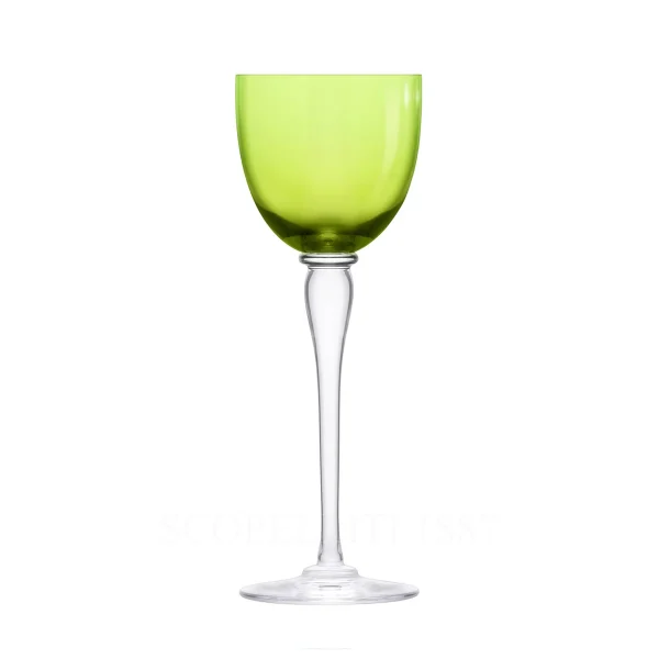 saint louis amadeus hock wine glass light green