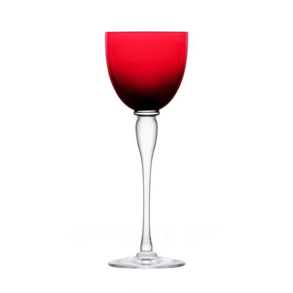 saint louis amadeus hock wine glass red