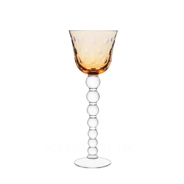 saint louis bubbles hock wine glass amber