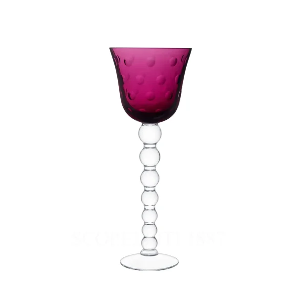 saint louis bubbles hock wine glass amethyst
