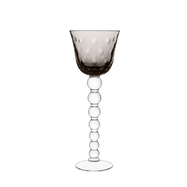 saint louis bubbles hock wine glass grey