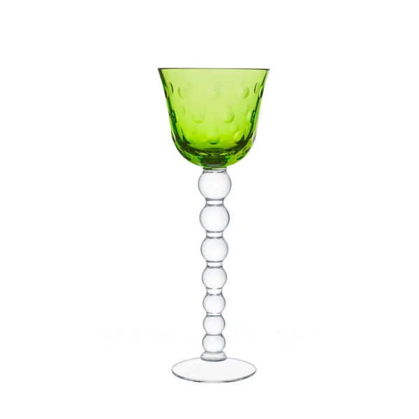 saint louis bubbles hock wine glass light green