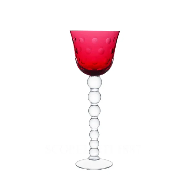 saint louis bubbles hock wine glass red