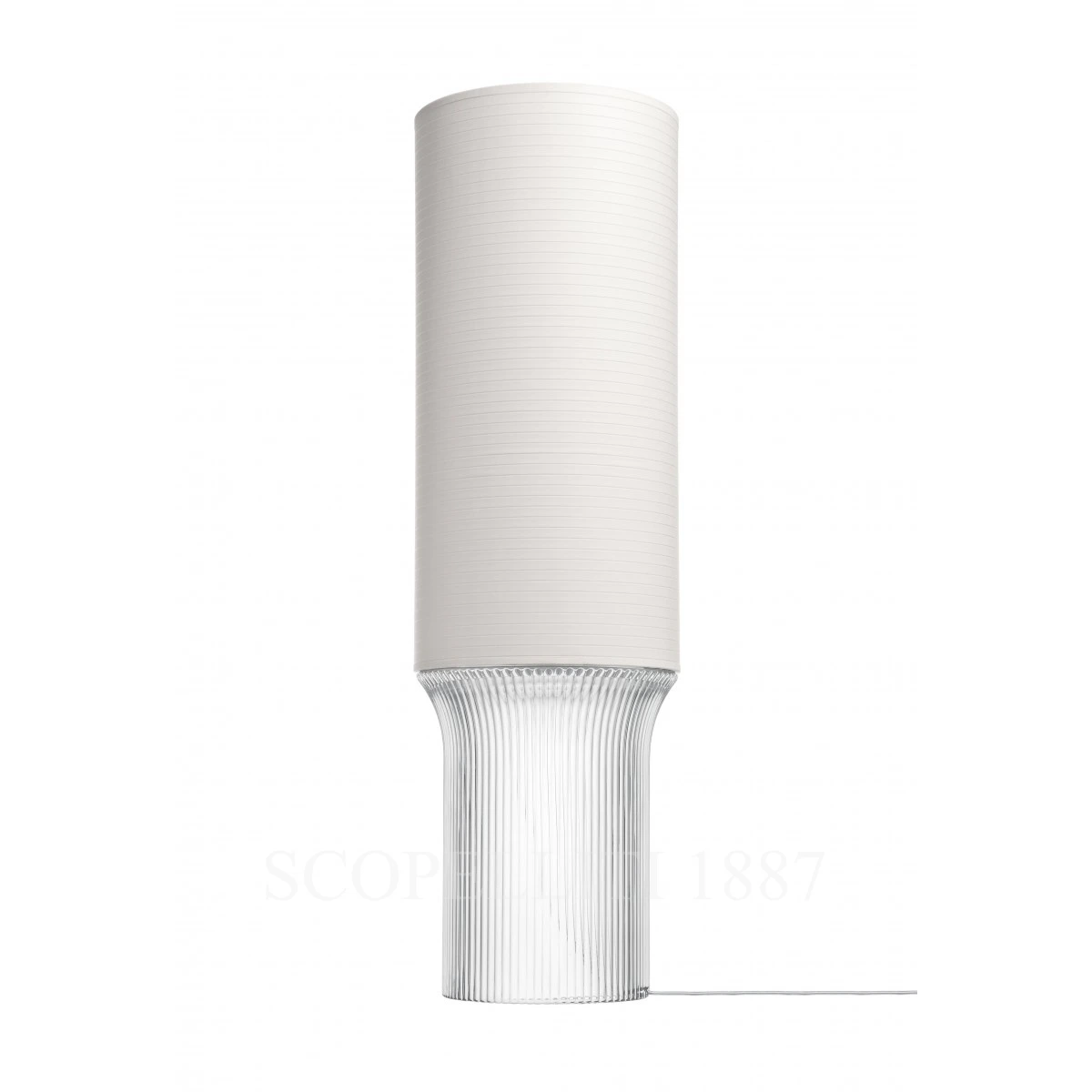 saint louis cadence tall table lamp with paper lampshade