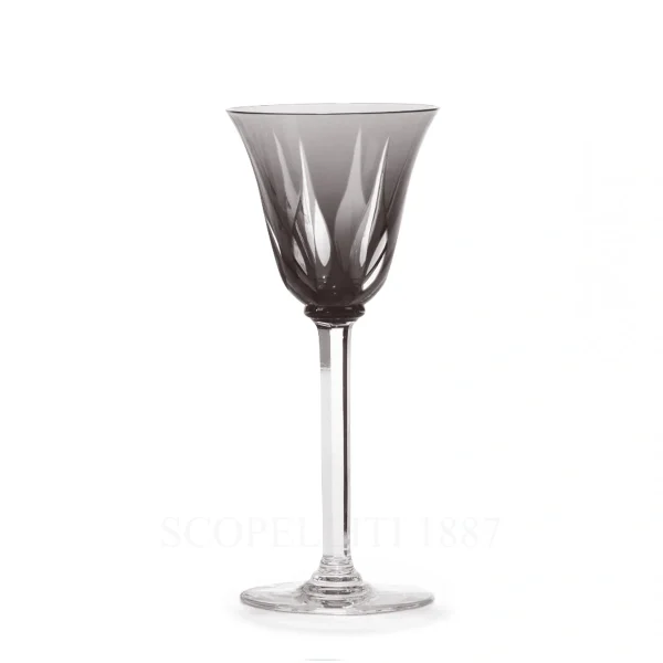 saint louis cerdagne hock wine glass grey