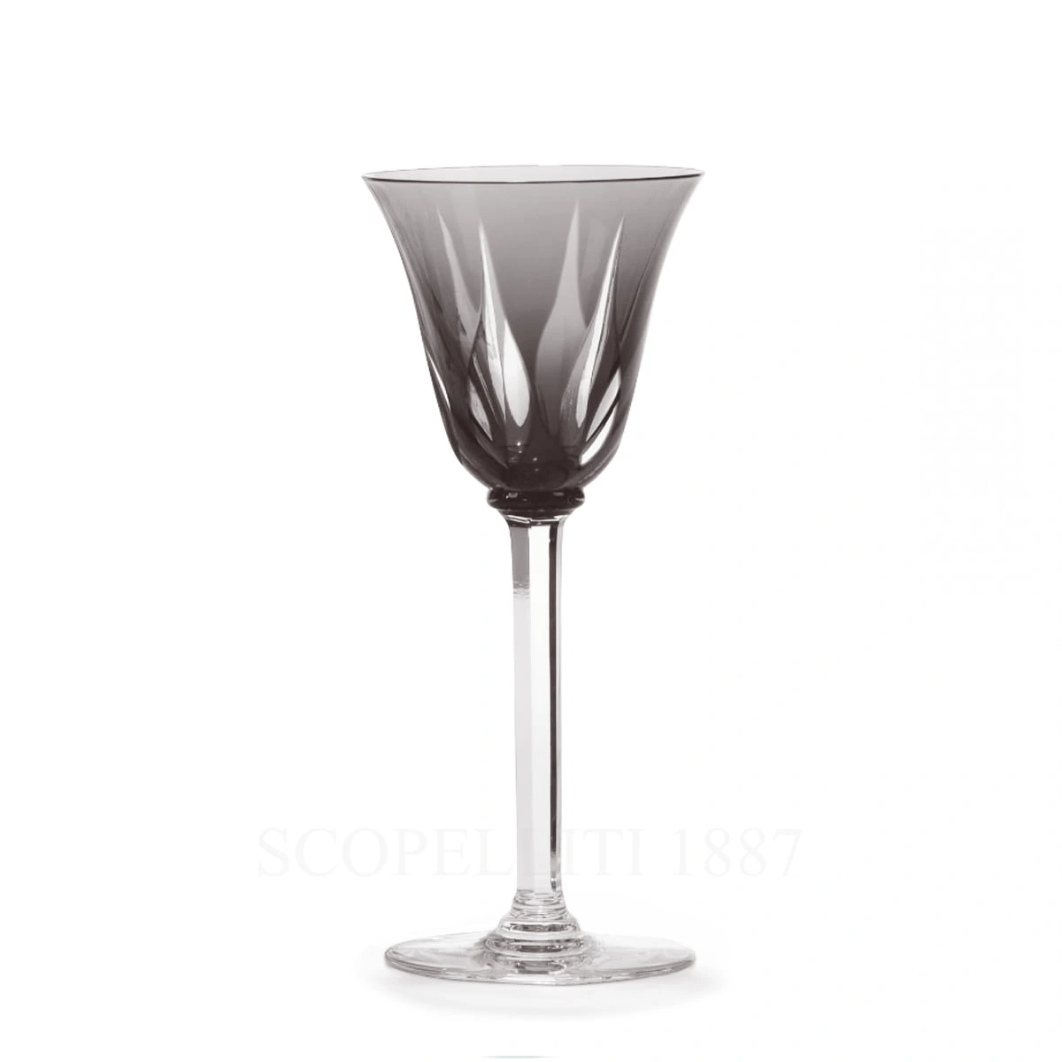saint louis cerdagne hock wine glass grey