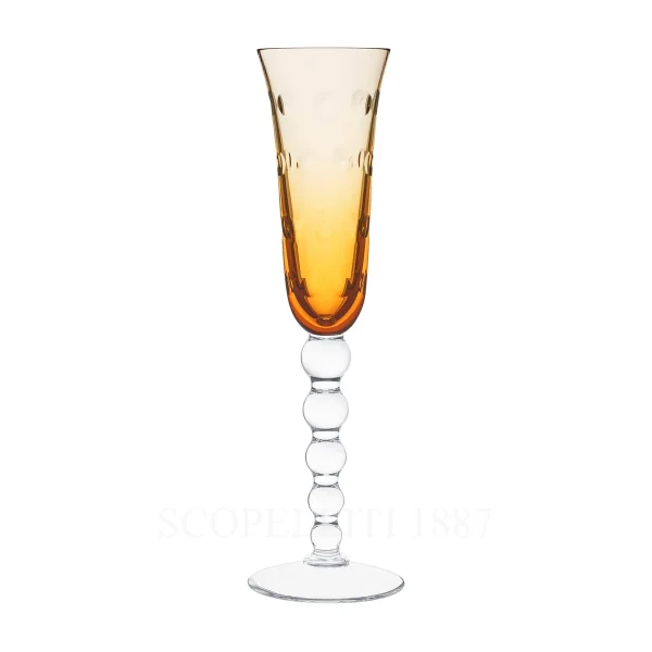 Saint Louis Bubbles Champagne Flute Amber