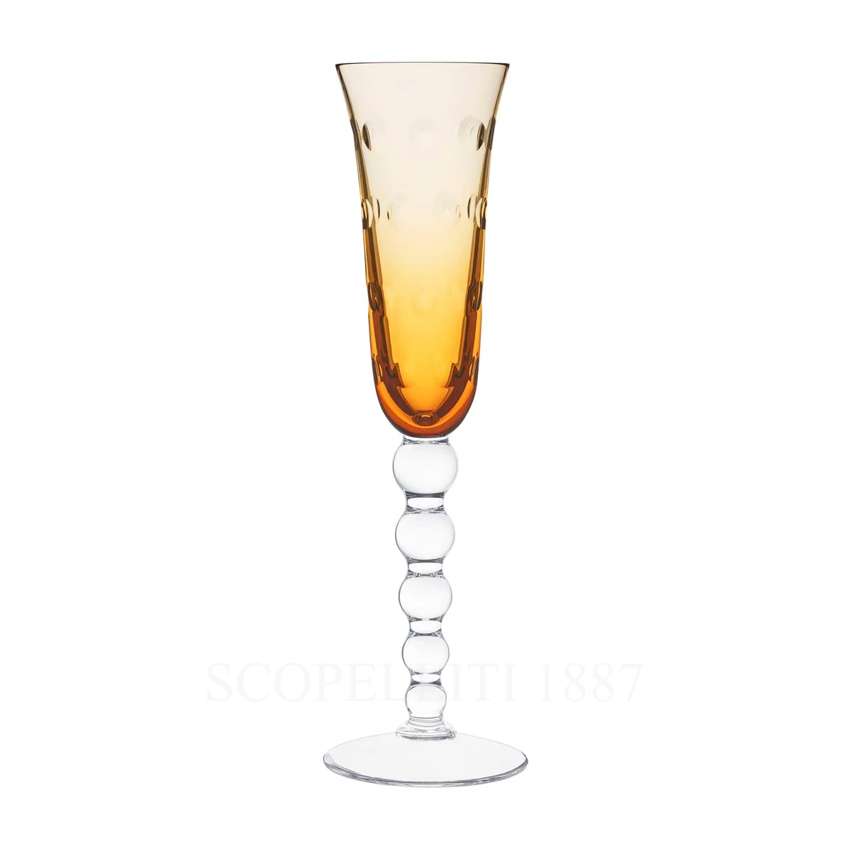 saint louis bubbles champagne flute amber