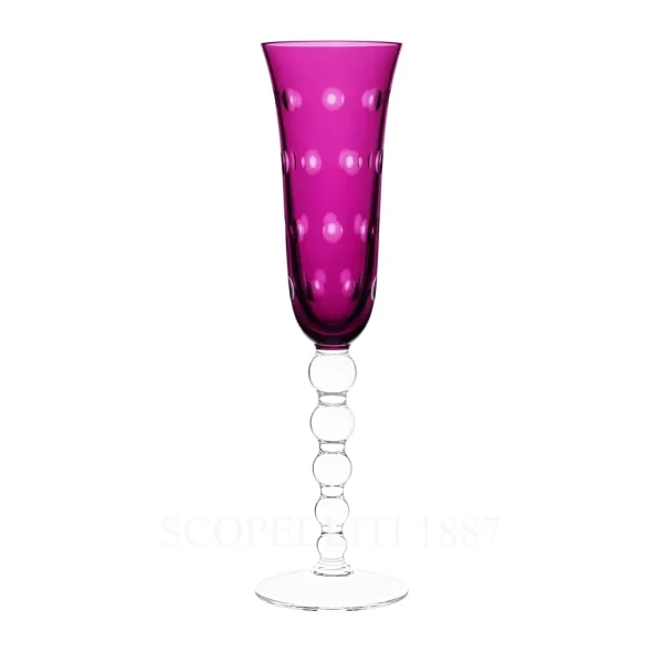 Saint Louis Bubbles Champagne Flute Amethyst