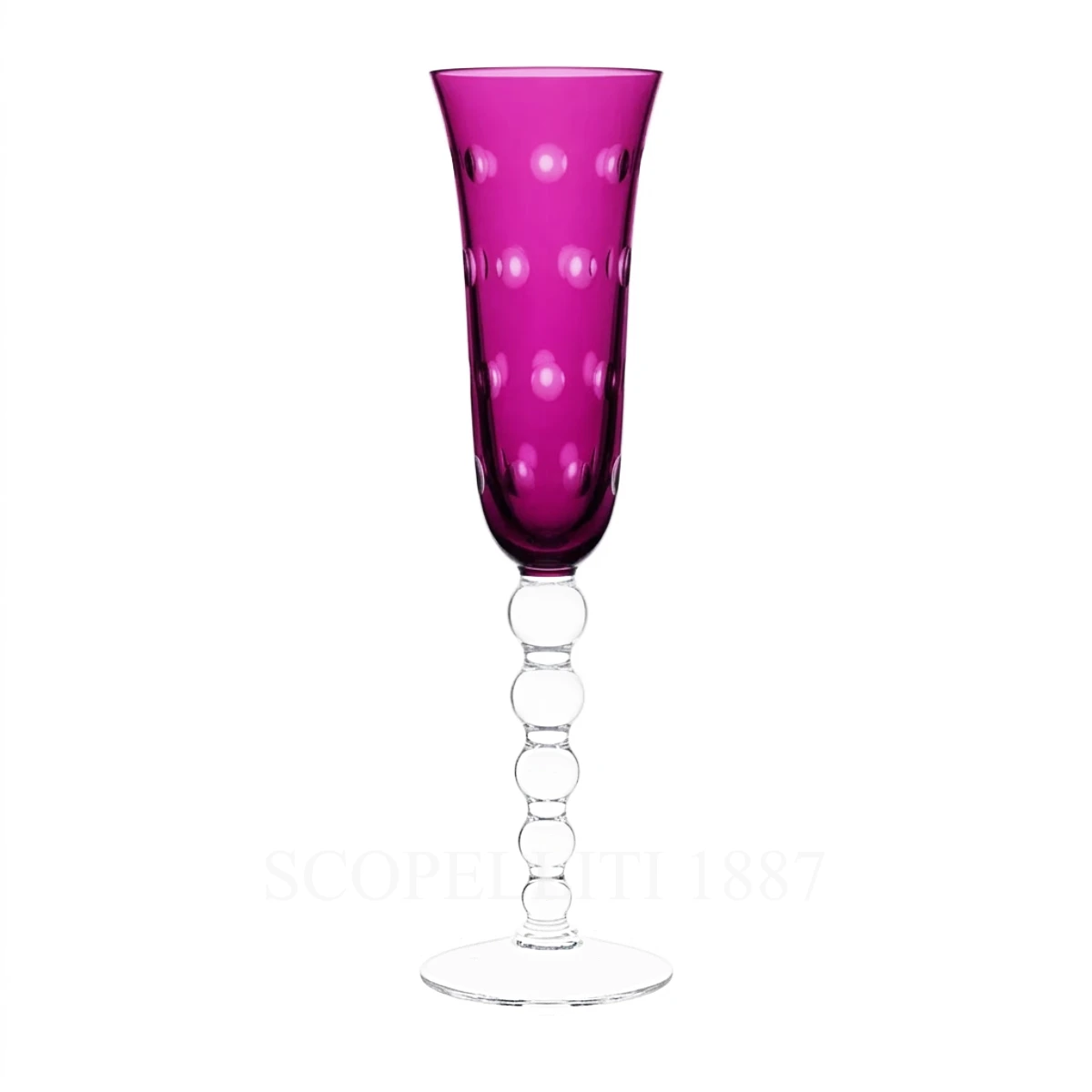 saint louis bubbles champagne flute amethyst