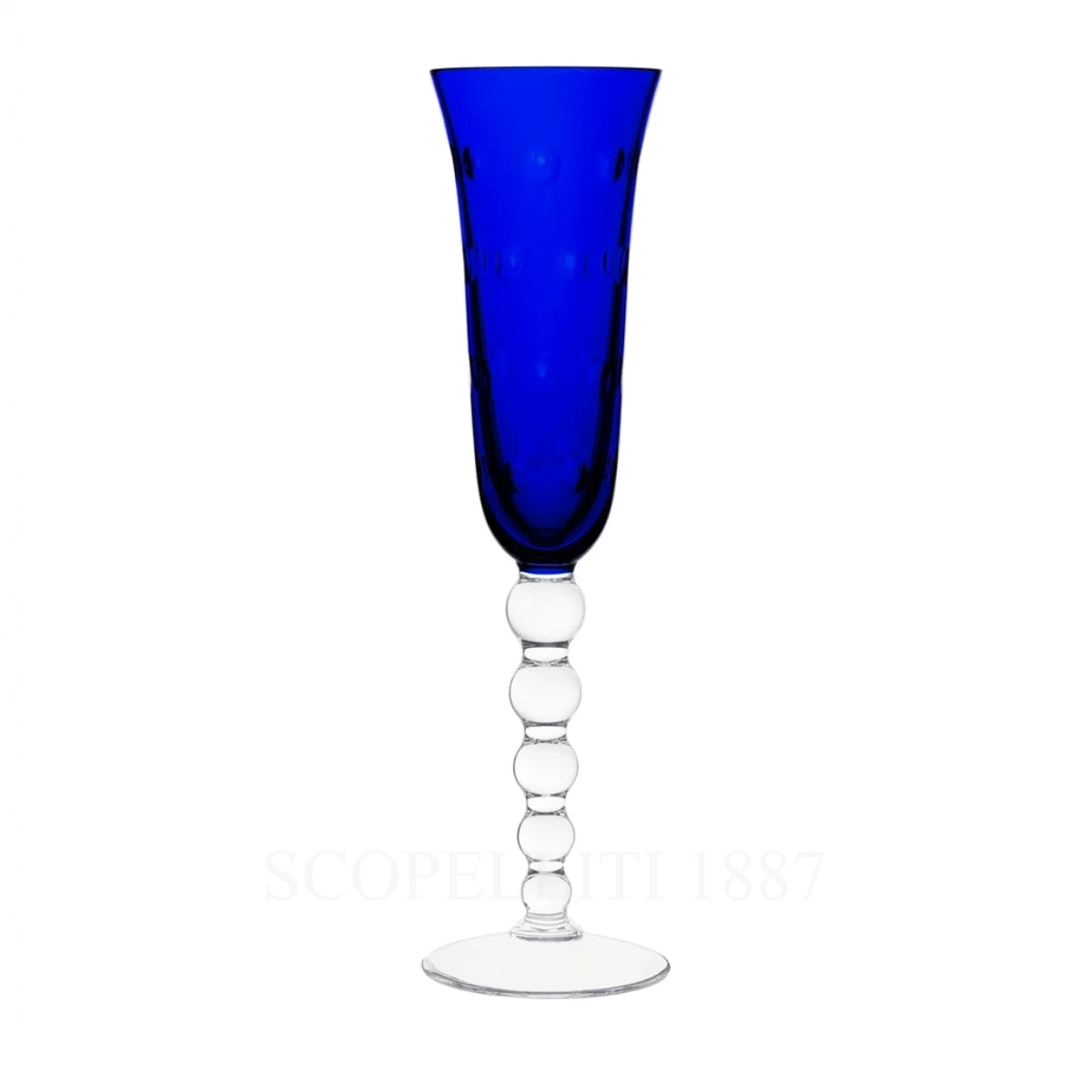 saint louis bubbles champagne flute blue