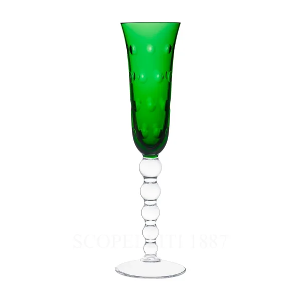 Saint Louis Bubbles Champagne Flute Green