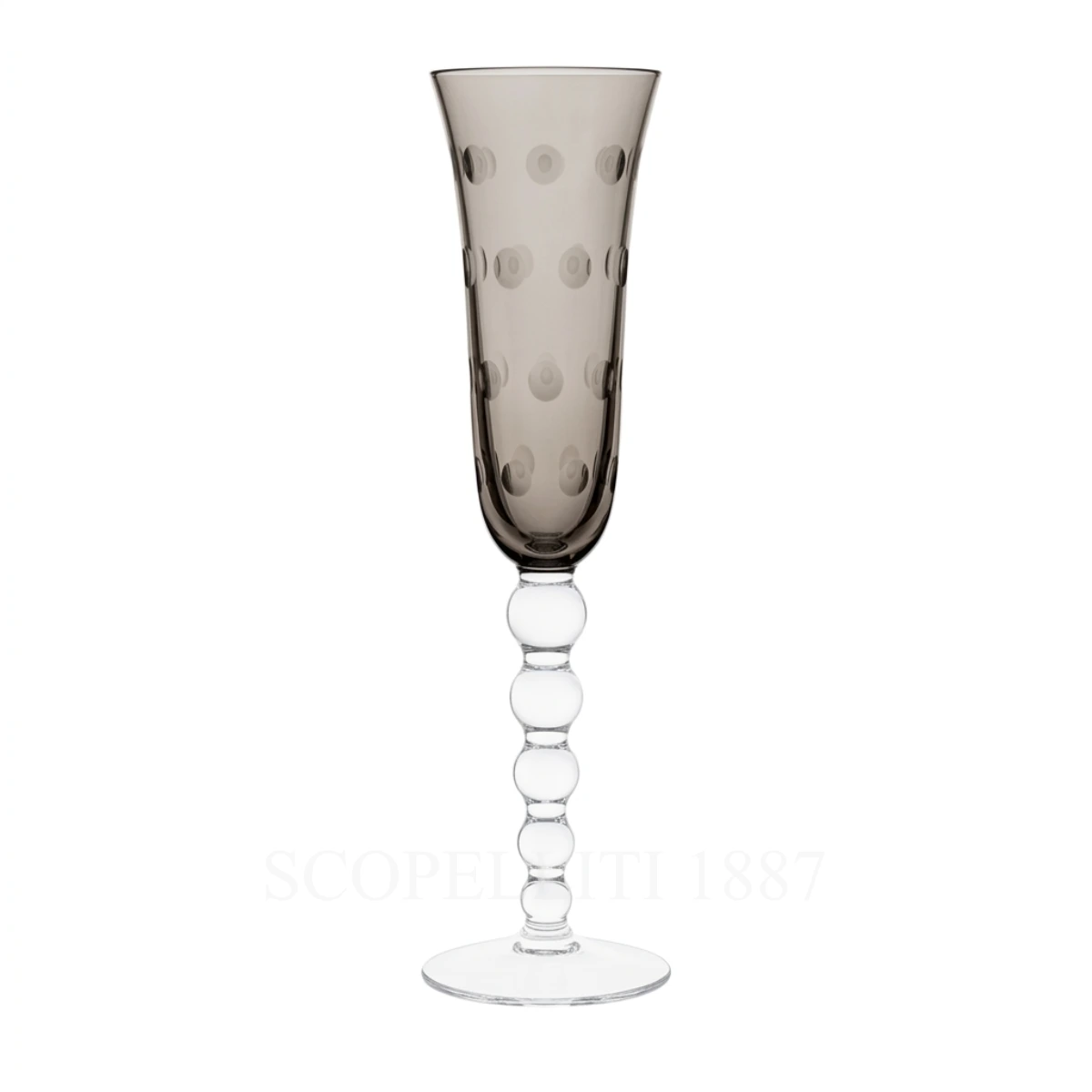 saint louis bubbles champagne flute grey