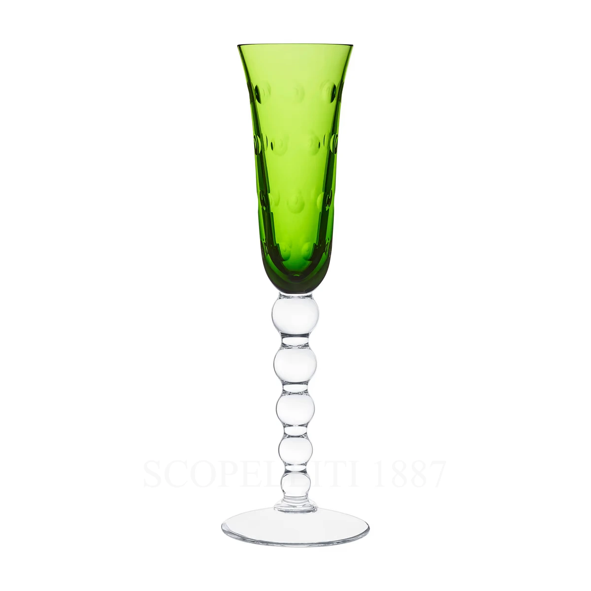 saint louis bubbles champagne flute light green