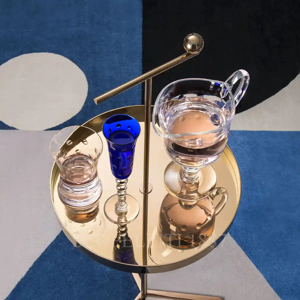 saint louis bubbles champagne flute blue