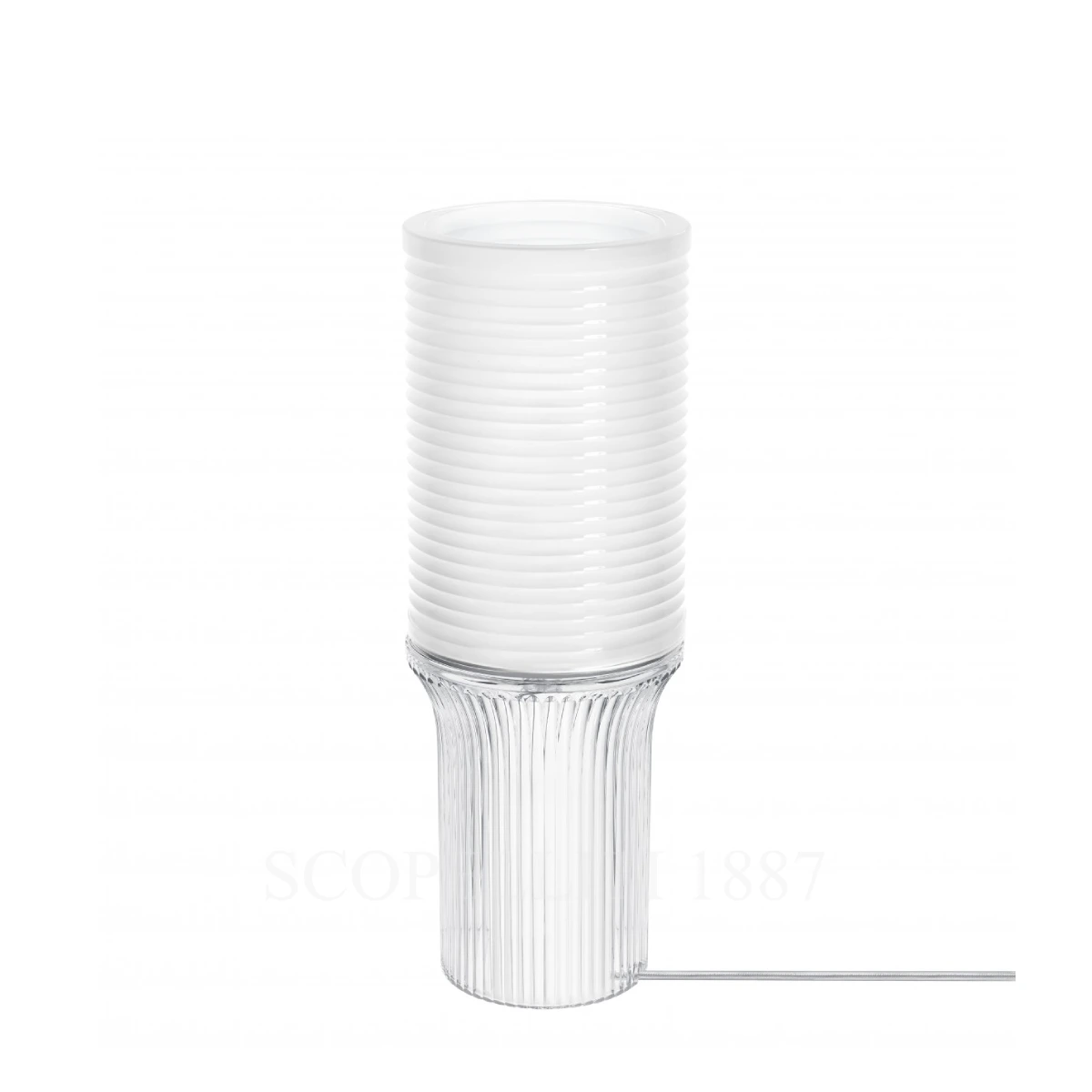saint louis cadence small table lamp with crystal lampshade