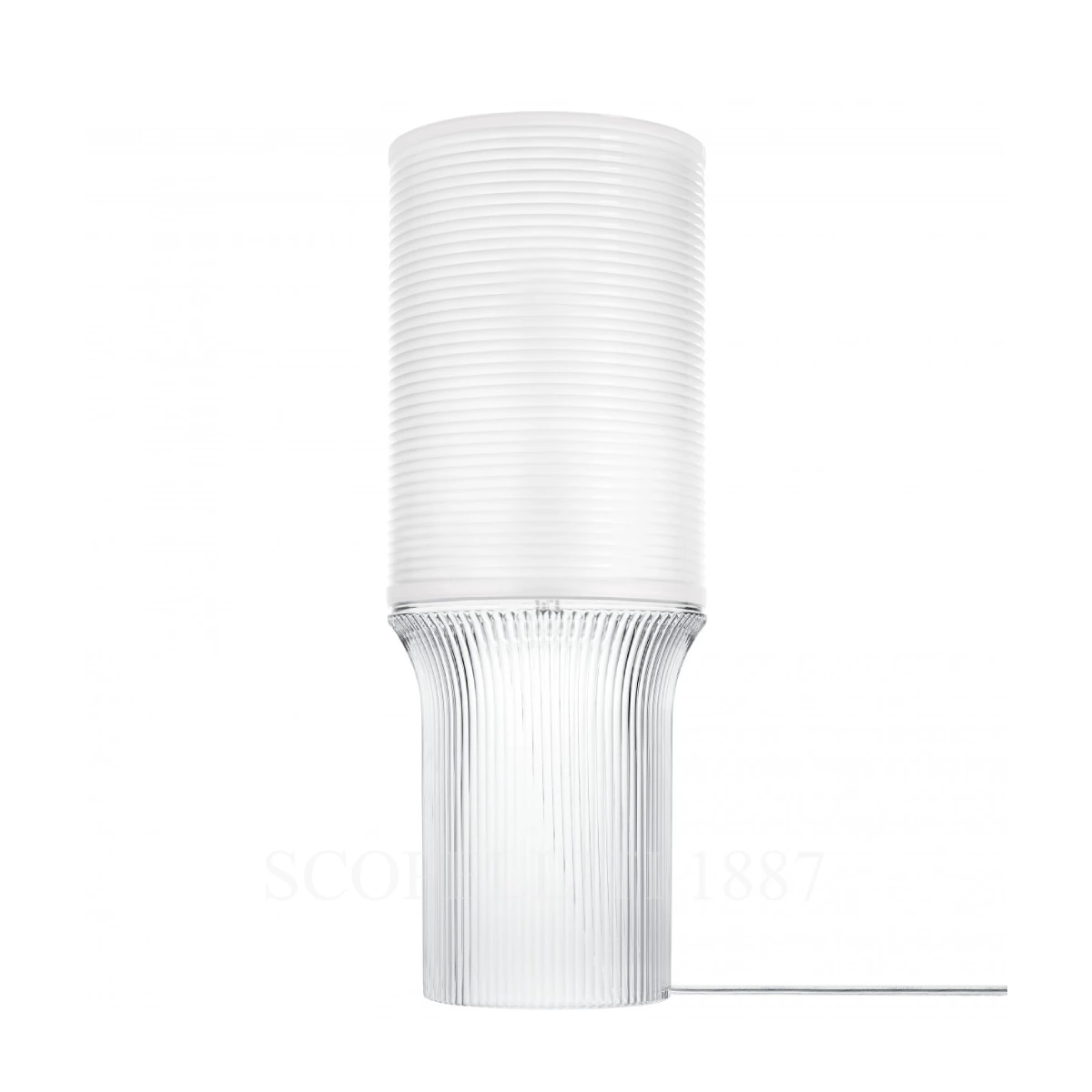 saint louis cadence tall table lamp with crystal lampshade