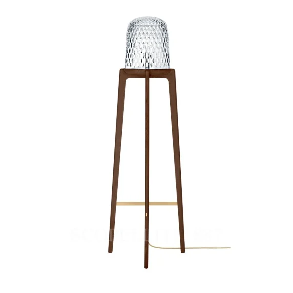 saint louis folia dark wood floor lamp