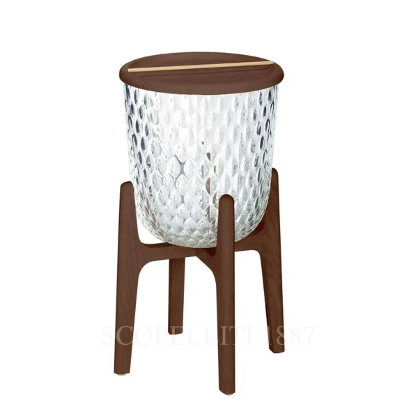 saint louis folia dark wood side table