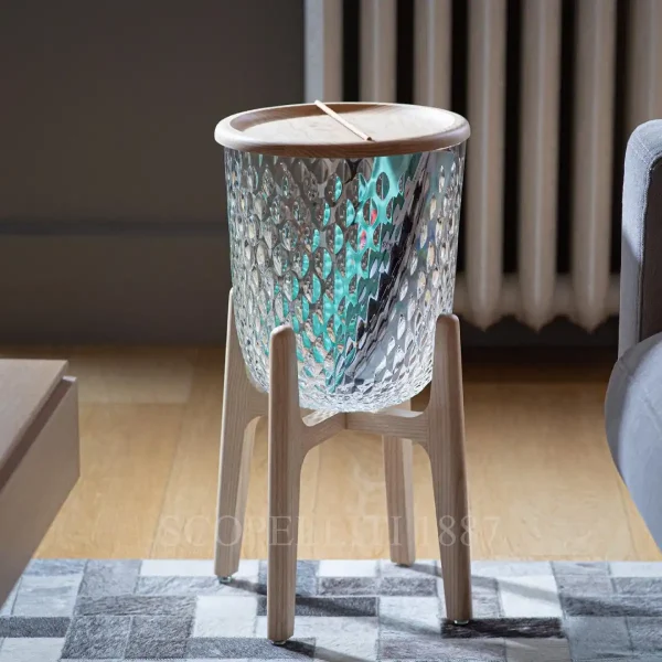 saint louis folia side table in clear wood