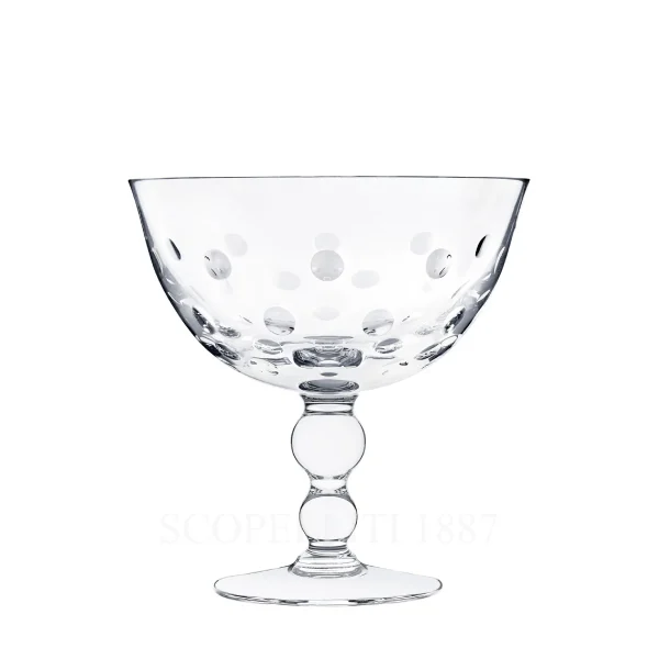 saint louis bubbles footed cup clear