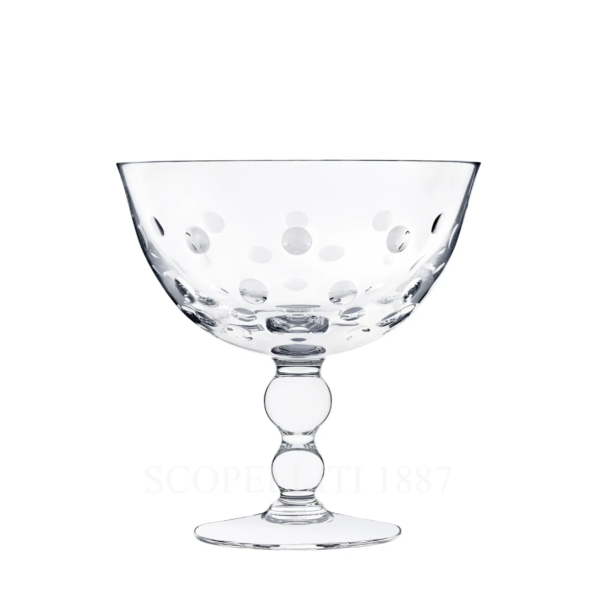saint louis bubbles footed cup clear