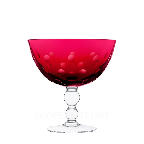 saint louis bubbles footed cup red
