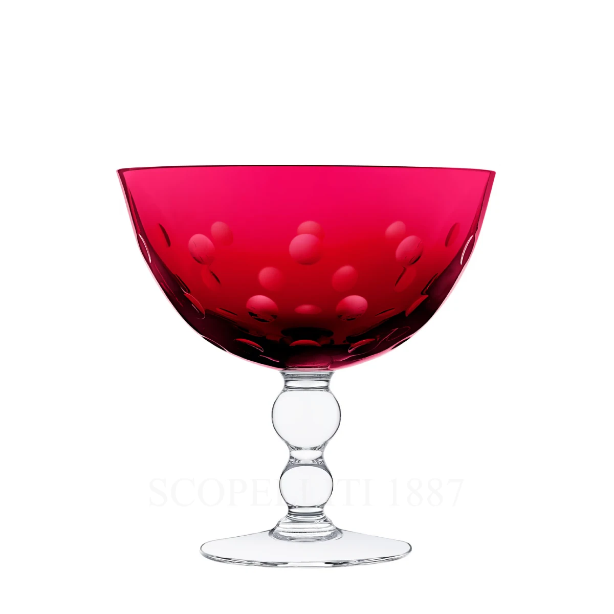 saint louis bubbles footed cup red