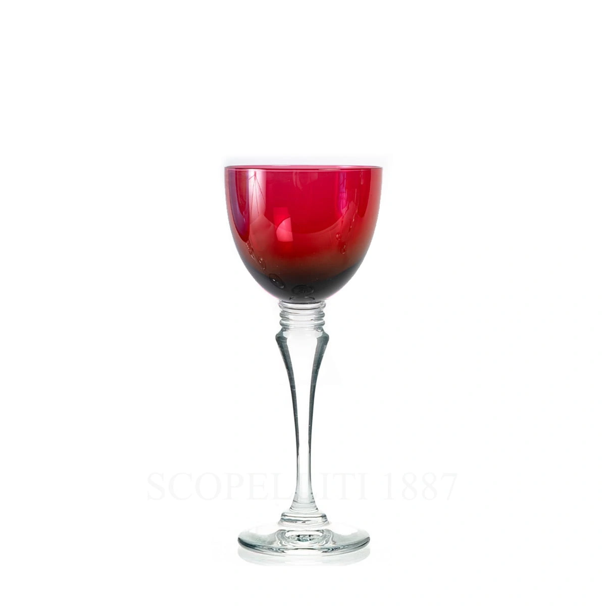 saint louis grand lieu liqueur glass red