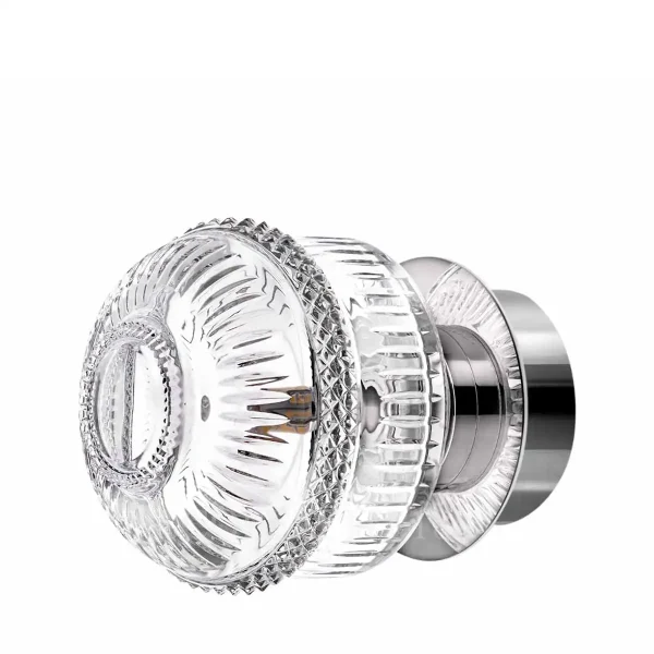 saint louis matrice crystal sconce stainless steel