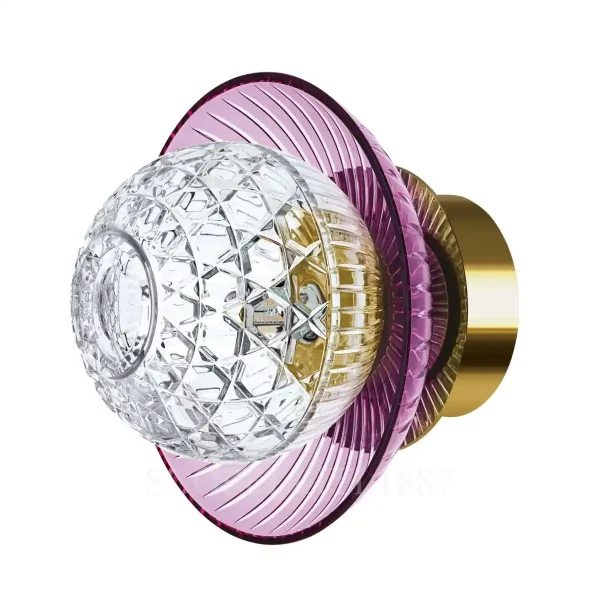 saint louis royal amethyst cup sconce gold