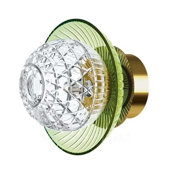 saint louis royal light green cup sconce gold