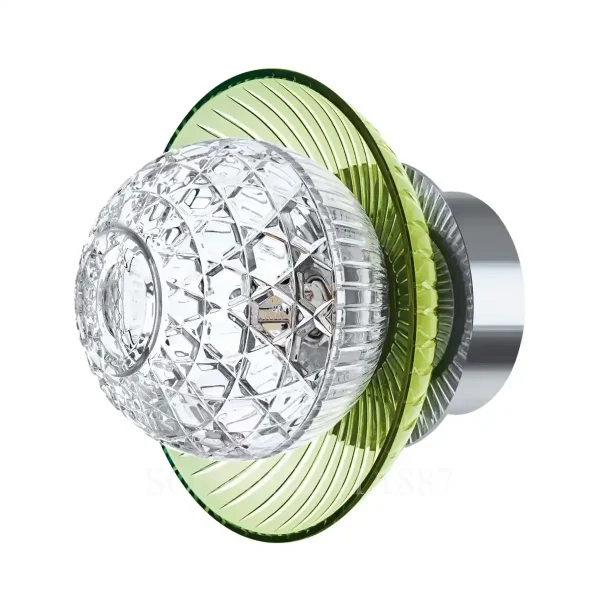 saint louis royal light green cup sconce stainless steel