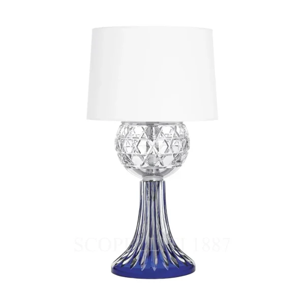 saint louis royal crystal table lamp blue