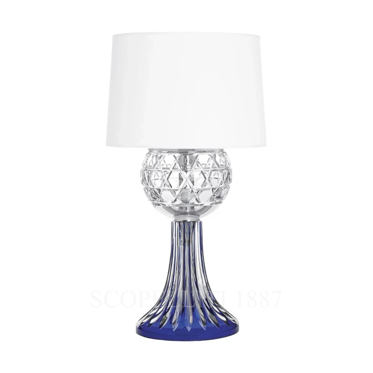 saint louis royal crystal table lamp blue