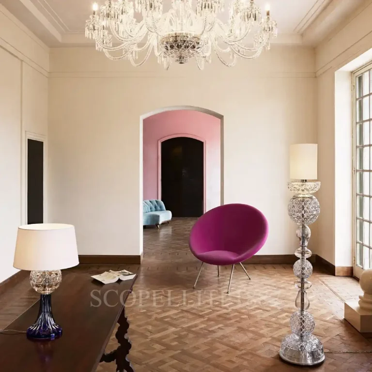 saint louis royal floor candelabra in crystal and lamp