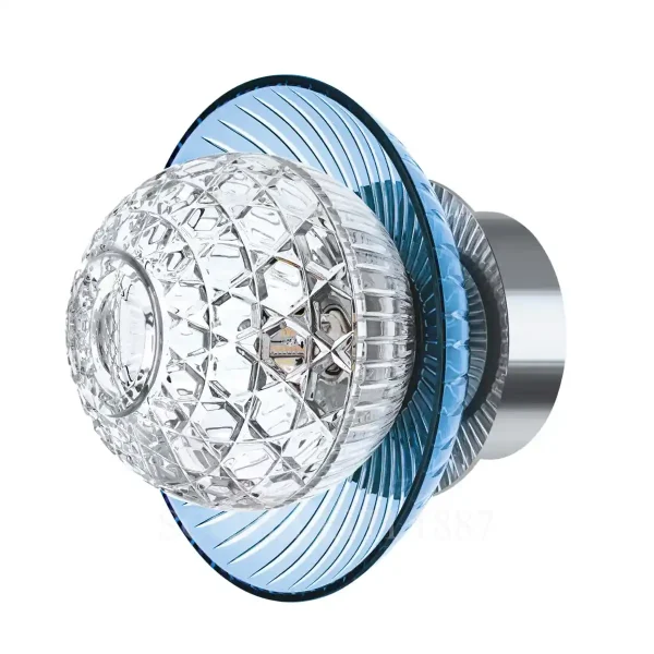 saint louis royal light blue cup sconce stainless steel