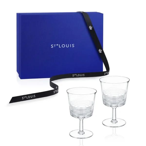 saint louis set of 2 wine glass cadence