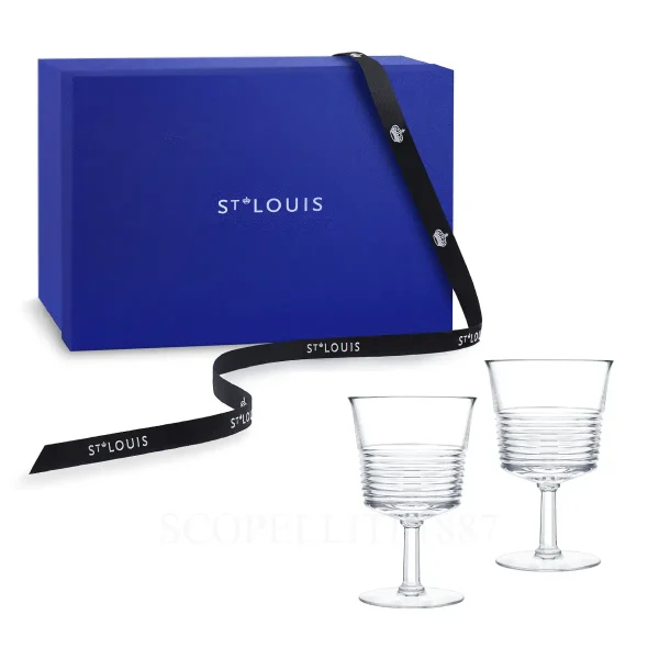 saint louis set of 2 wine glasses cadence