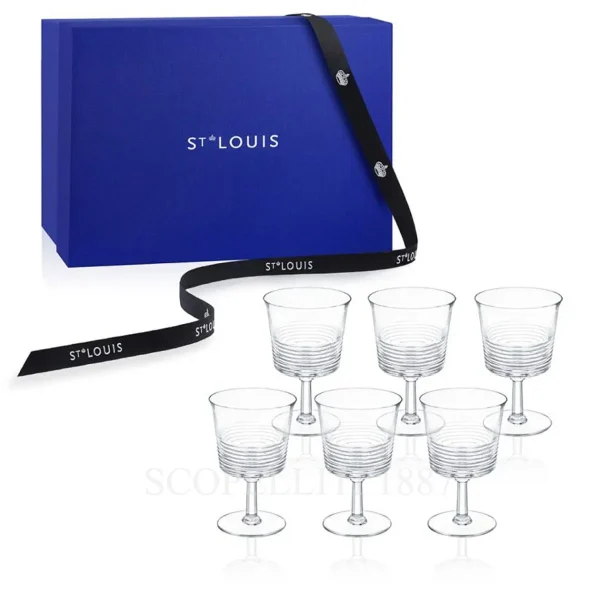 set of 6 saint louis cadence water glasses