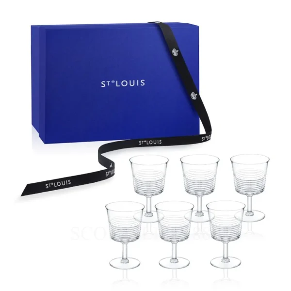 saint louis set of 6 wine glasses cadence