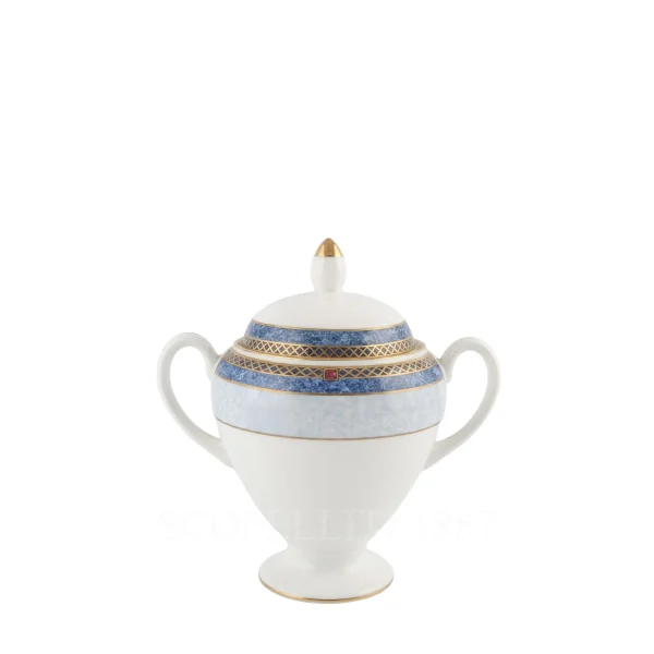 wedgwood valencia lidded sugar bowl fine bone china