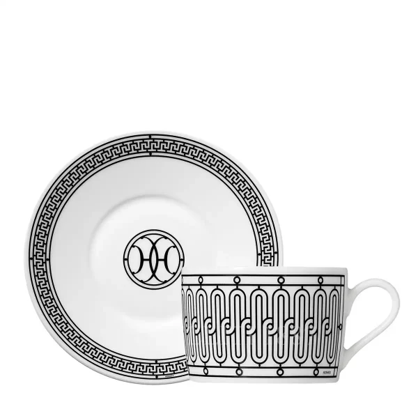 hermes h deco tea cup and saucer