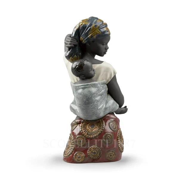 lladró african bond mother porcelain figurine