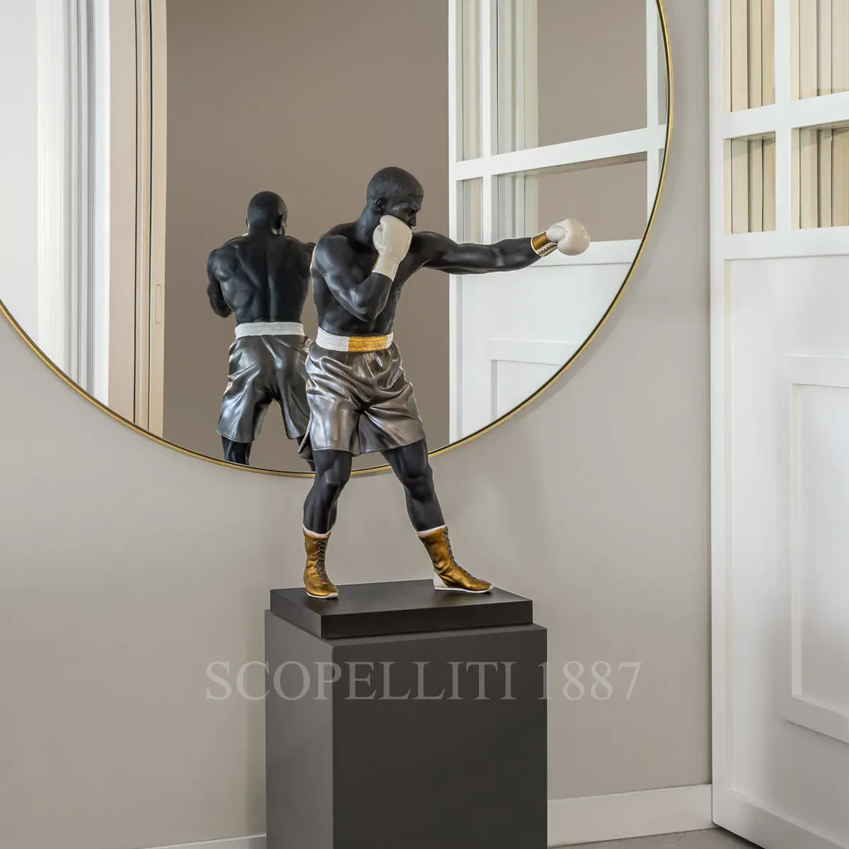 lladró boxer porcelain sculpture