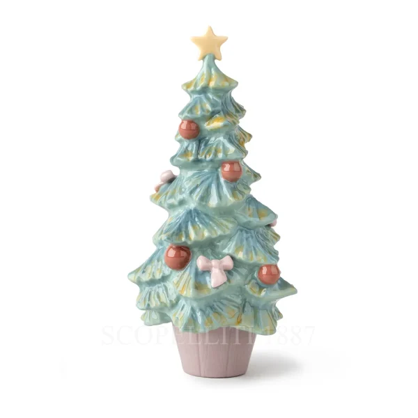lladró christmas tree porcelain figurine